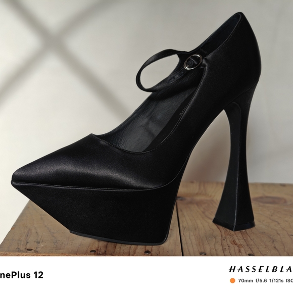 Jeffrey Campbell Shoes - Jeffrey Campbell "SIOUXSIE" Black Satin Women's Platform Heels